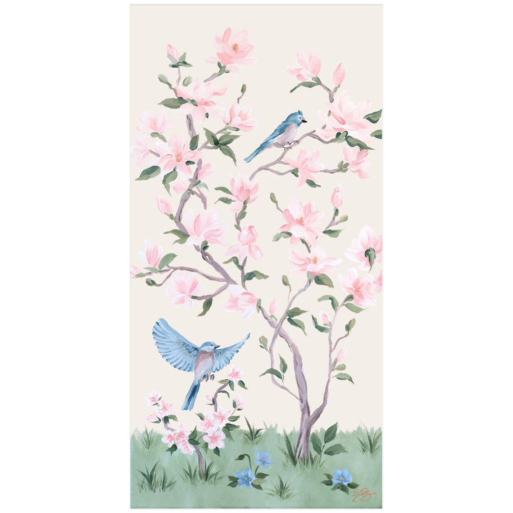 May – Ivory Chinoiserie Fine Art Print on Paper (Various Sizes)