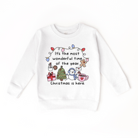 Girls Most Wonderful time of the Year Sweatshirt (Various Colors)