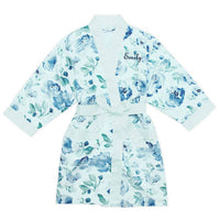 Floral Satin Robe with Pockets