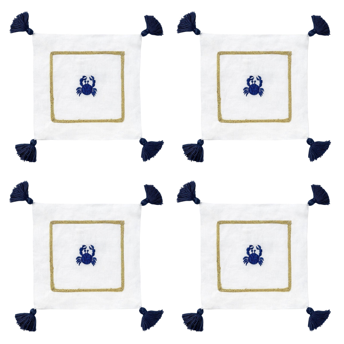 Crab Cocktail Napkins – Set of 4