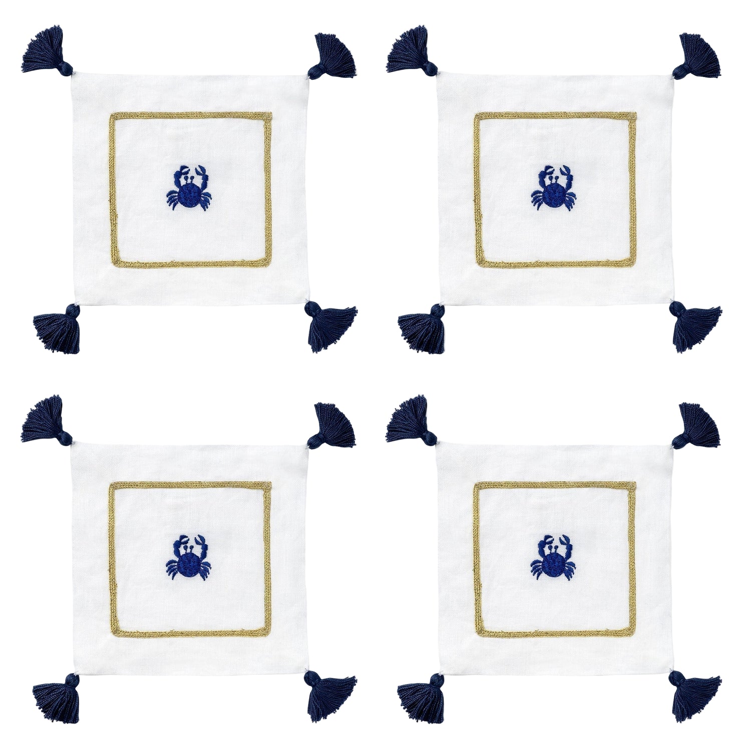 Crab Cocktail Napkins – Set of 4