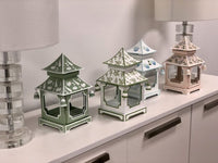 Grass Green & White Bunny Pagoda Lantern (various sizes)