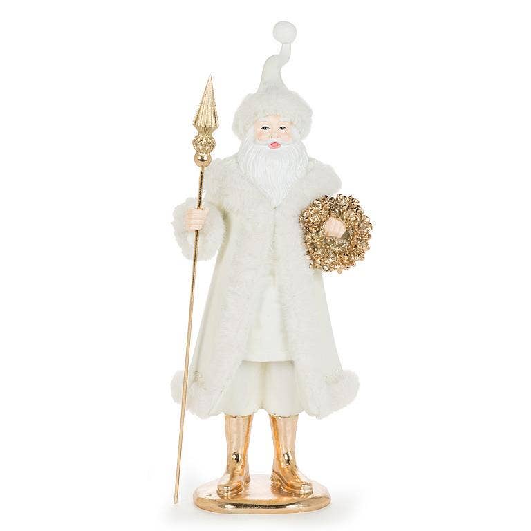 Luxury Santa with Gold Staff – 15"H