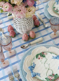 Set of 3 Mini White Wicker Vases