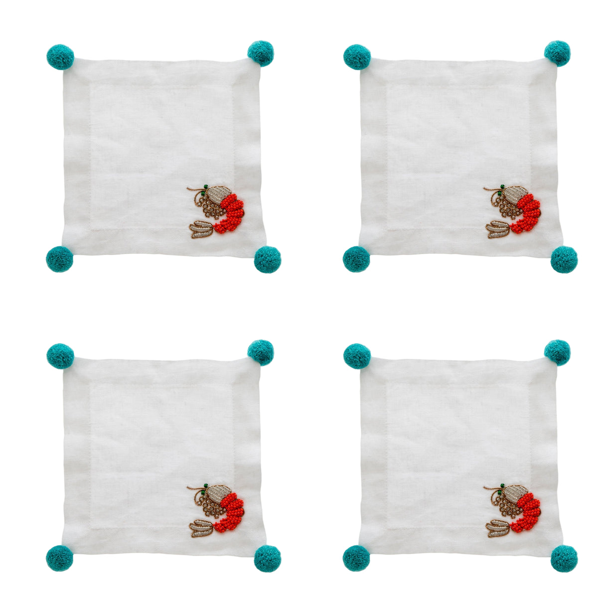 Shrimp Cocktail Napkins – Set of 4