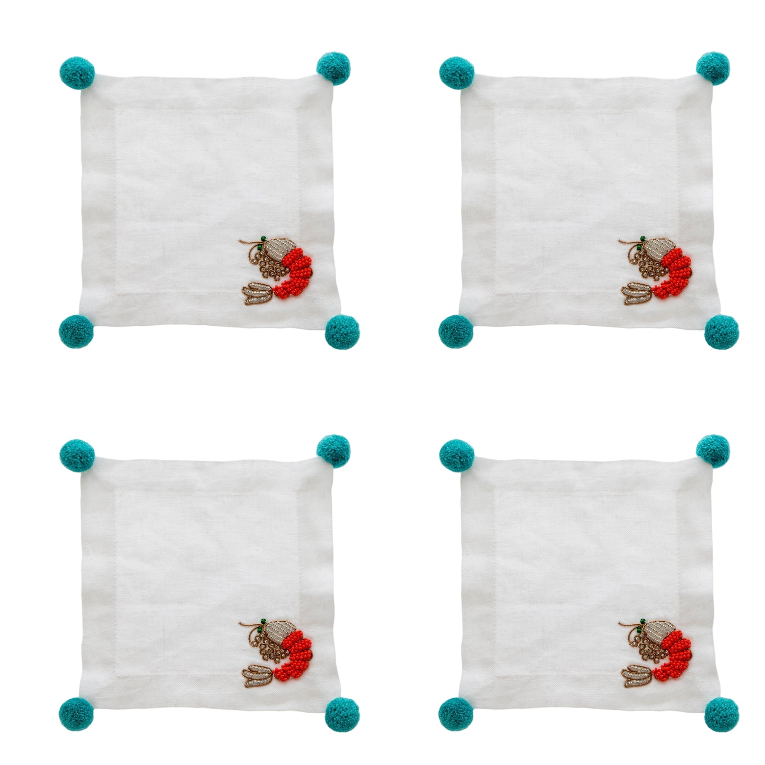 Shrimp Cocktail Napkins – Set of 4