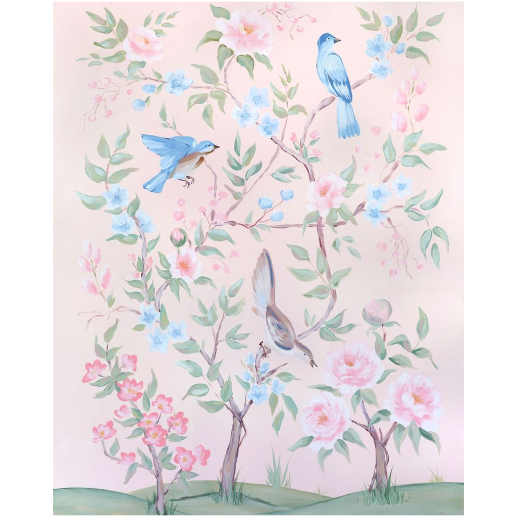 Blush Chinoiserie No. 1 – Fine Art Canvas Print (Various Sizes)