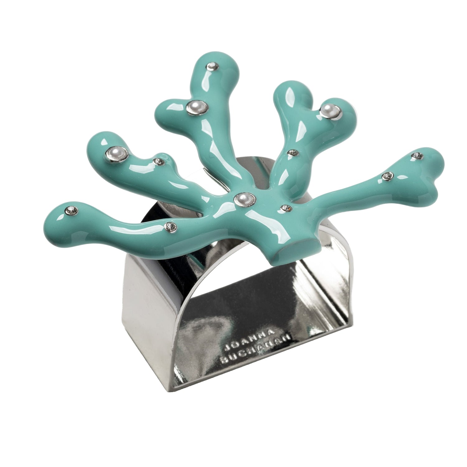 Coral Napkin Rings – Turquoise (Set of 4)