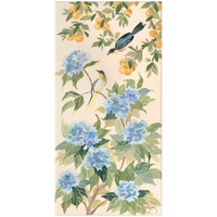 Anne: A Chinoiserie Fine Art Print with Oranges, Hydrangeas &amp; Bird (Various Sizes)