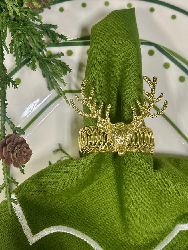 Stag Deer Set of 4 Napkin Ring