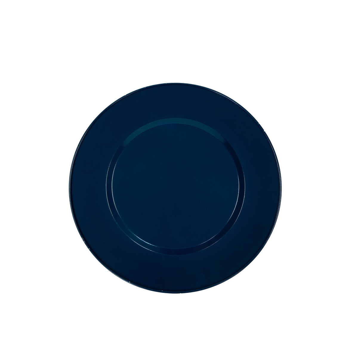 Indigo Blue Round Charger w/ Gold Trim - Set of 2