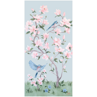 May – Blue Chinoiserie Fine Art Paper Print (Various Sizes)