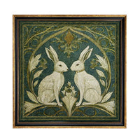 Art Nouveau Bunny Print – Framed Wall Art