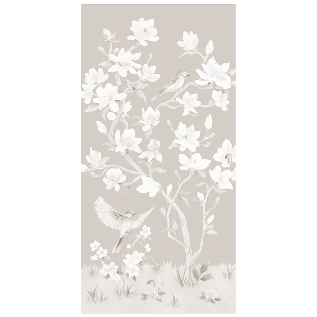 May – Tonal Beige Chinoiserie Fine Art Print on Paper (Various Sizes)