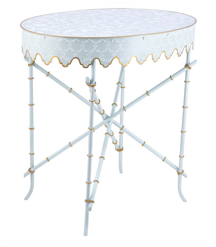 Trellis Scalloped Table