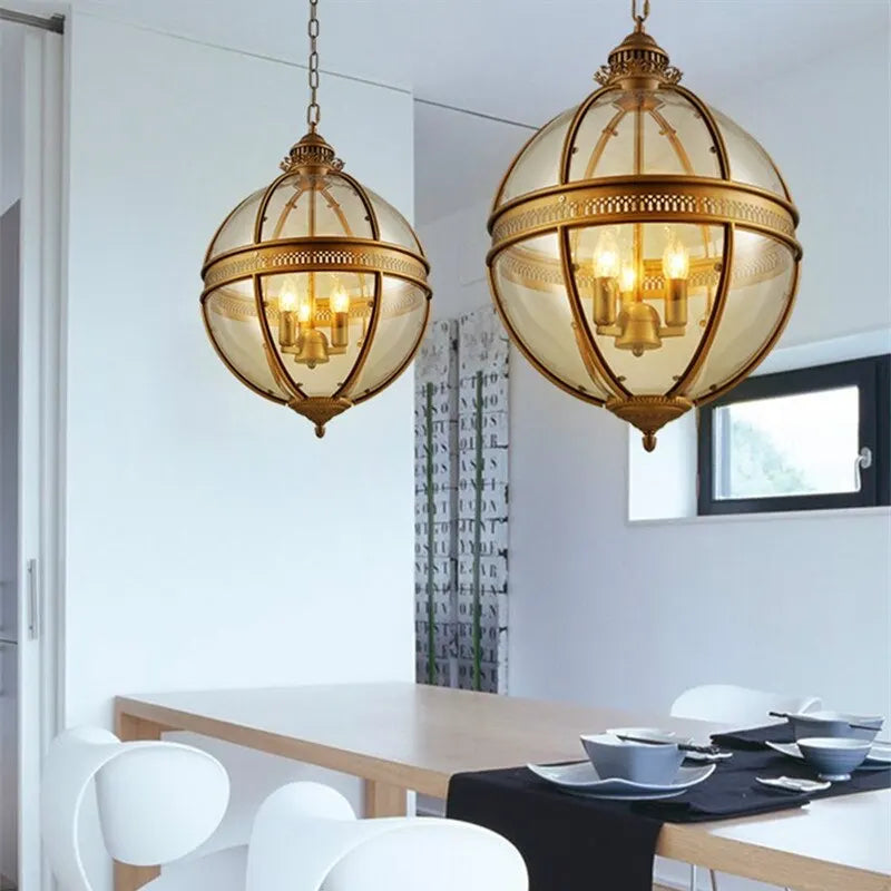 Vintage Loft Globe Pendant Light Retro Indoor/Outdoor Lighting (2 Colors)