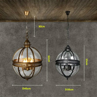 Vintage Loft Globe Pendant Light Retro Indoor/Outdoor Lighting (2 Colors)