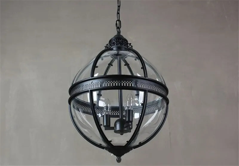 Vintage Loft Globe Pendant Light Retro Indoor/Outdoor Lighting (2 Colors)