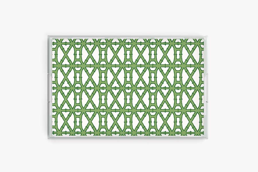 Acrylic Tray with Bamboo Insert