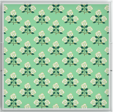 Acrylic Tray with Floral Insert