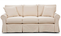 Quickship 84" Slipcovered Rolled Arm Sofa