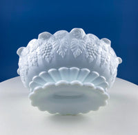Antique Westmoreland Milk Glass Bowl – Grapes & Vines Motif