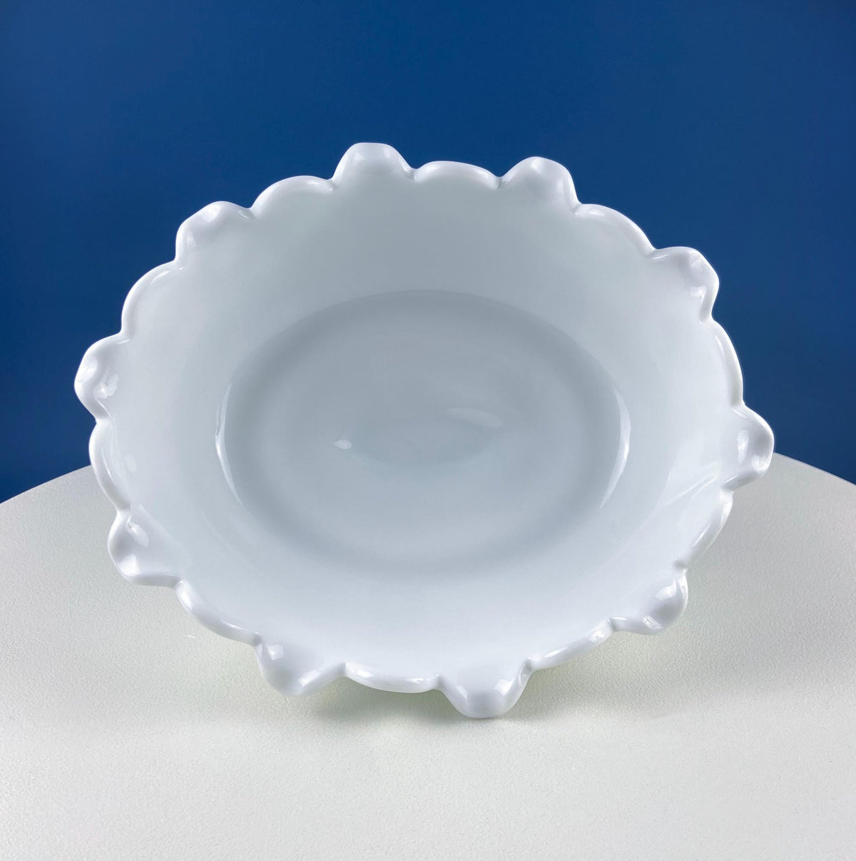 Antique Westmoreland Milk Glass Bowl – Grapes & Vines Motif