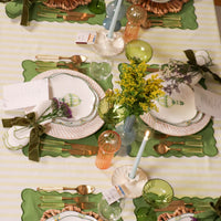 Apricot Ribbed Vase - Pair