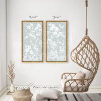 June – Tonal Green Chinoiserie Fine Art Paper Print (Various Sizes)