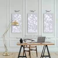 May – Tonal Blue Chinoiserie Canvas Wrap (Various Sizes)