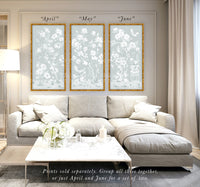 May – Tonal Green Chinoiserie Fine Art Print on Paper (Various Sizes)
