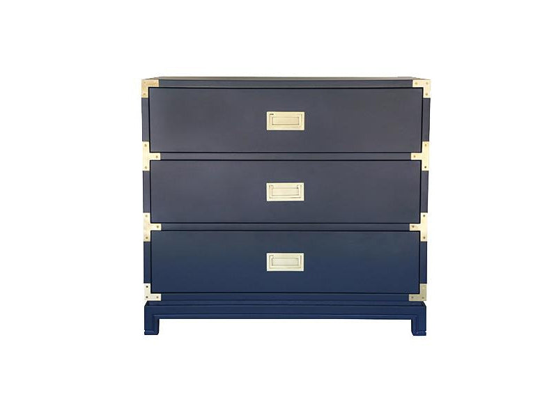 Small Carlyle Campaign Nightstand - Navy