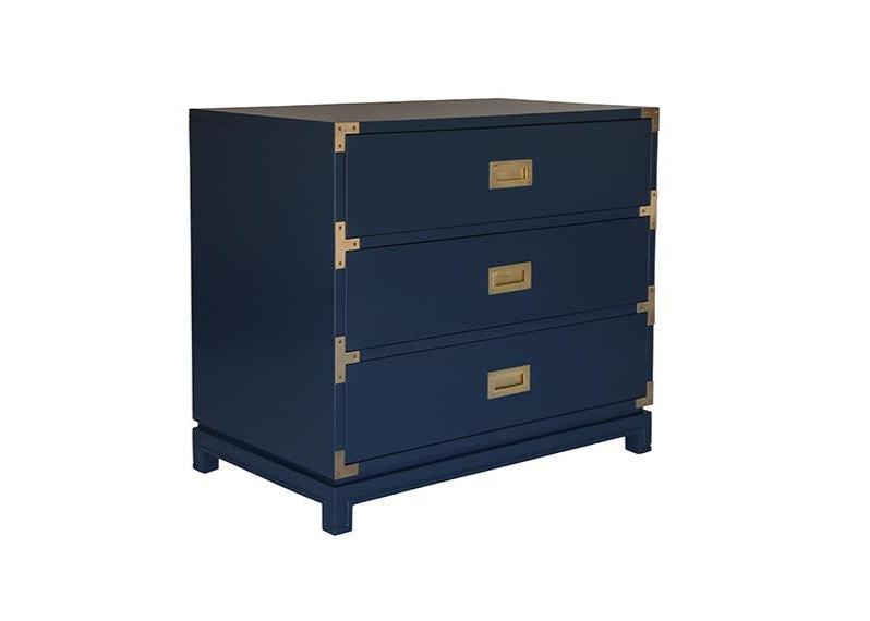 Small Carlyle Campaign Nightstand - Navy