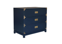 Small Carlyle Campaign Nightstand - Navy