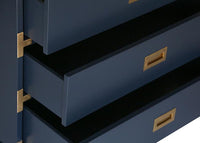 Small Carlyle Campaign Nightstand - Navy