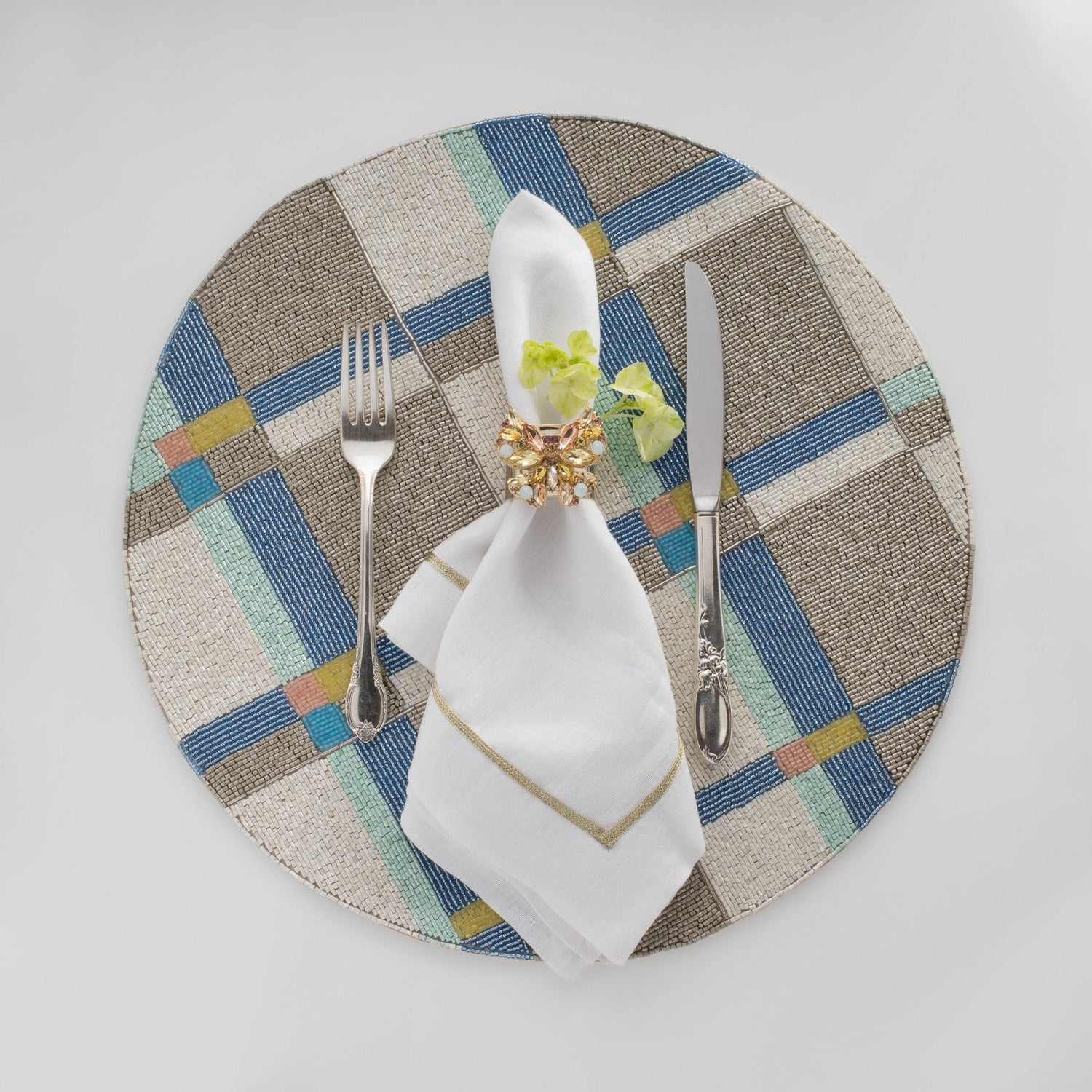 Jeweled Butterfly Napkin Rings – Yellow (Set of 2)