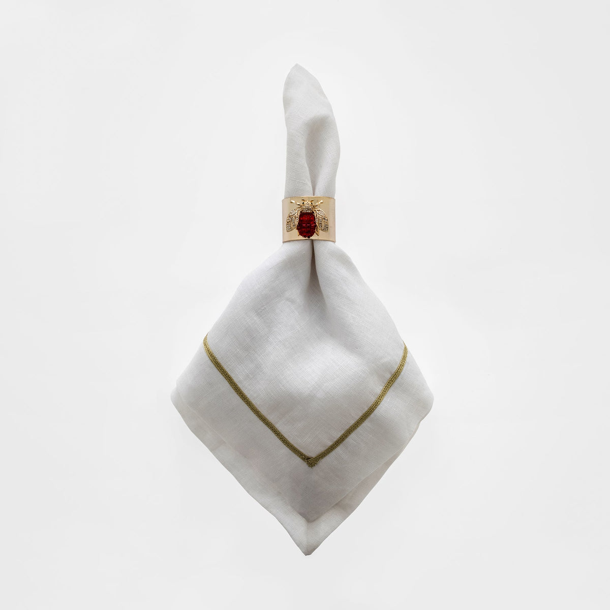 Sparkle Bee Napkin Rings – Ruby (Set of 2)