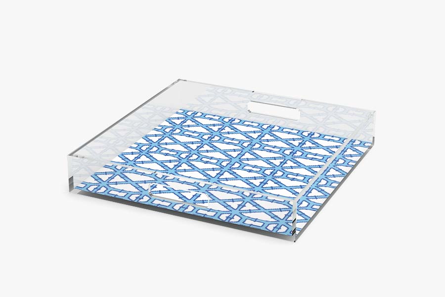 Acrylic Tray with Bamboo Insert