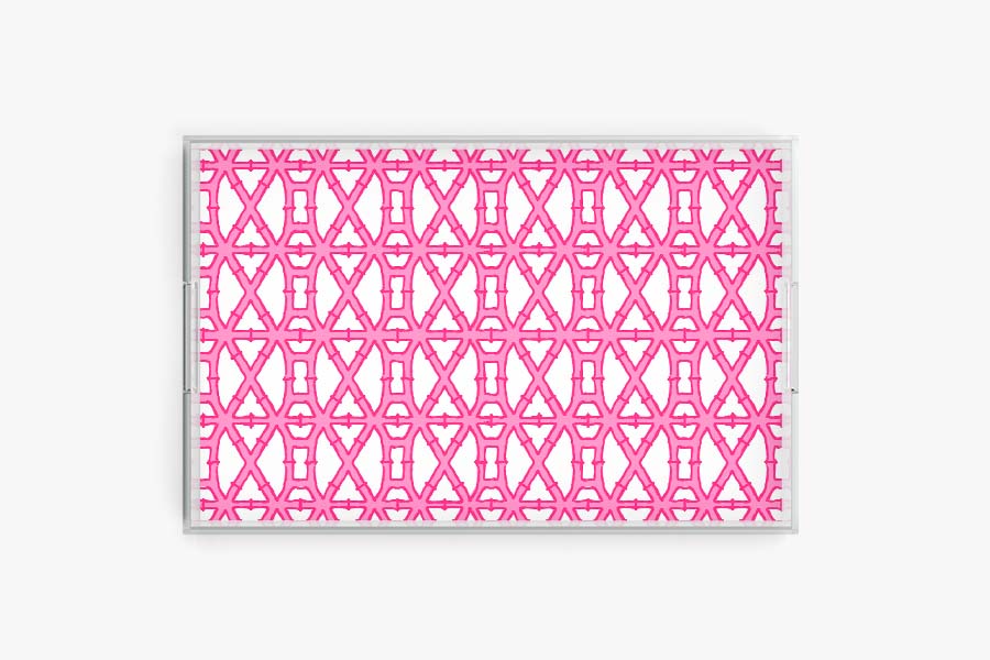 Acrylic Tray with Bamboo Insert