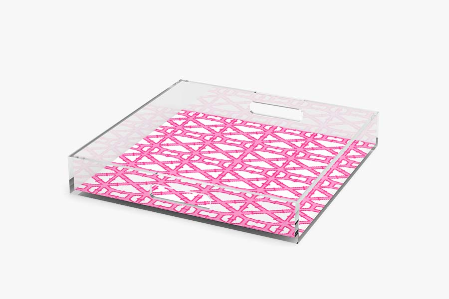 Acrylic Tray with Bamboo Insert