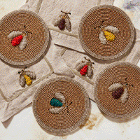 Sparkle Bee Coasters – Set of 4