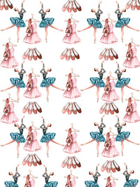 Ballerina Gift Wrap - Teal Tutu  (Sold as Set w/ Gift Tags or Separately)