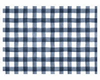 Navy Gingham Paper Placemat