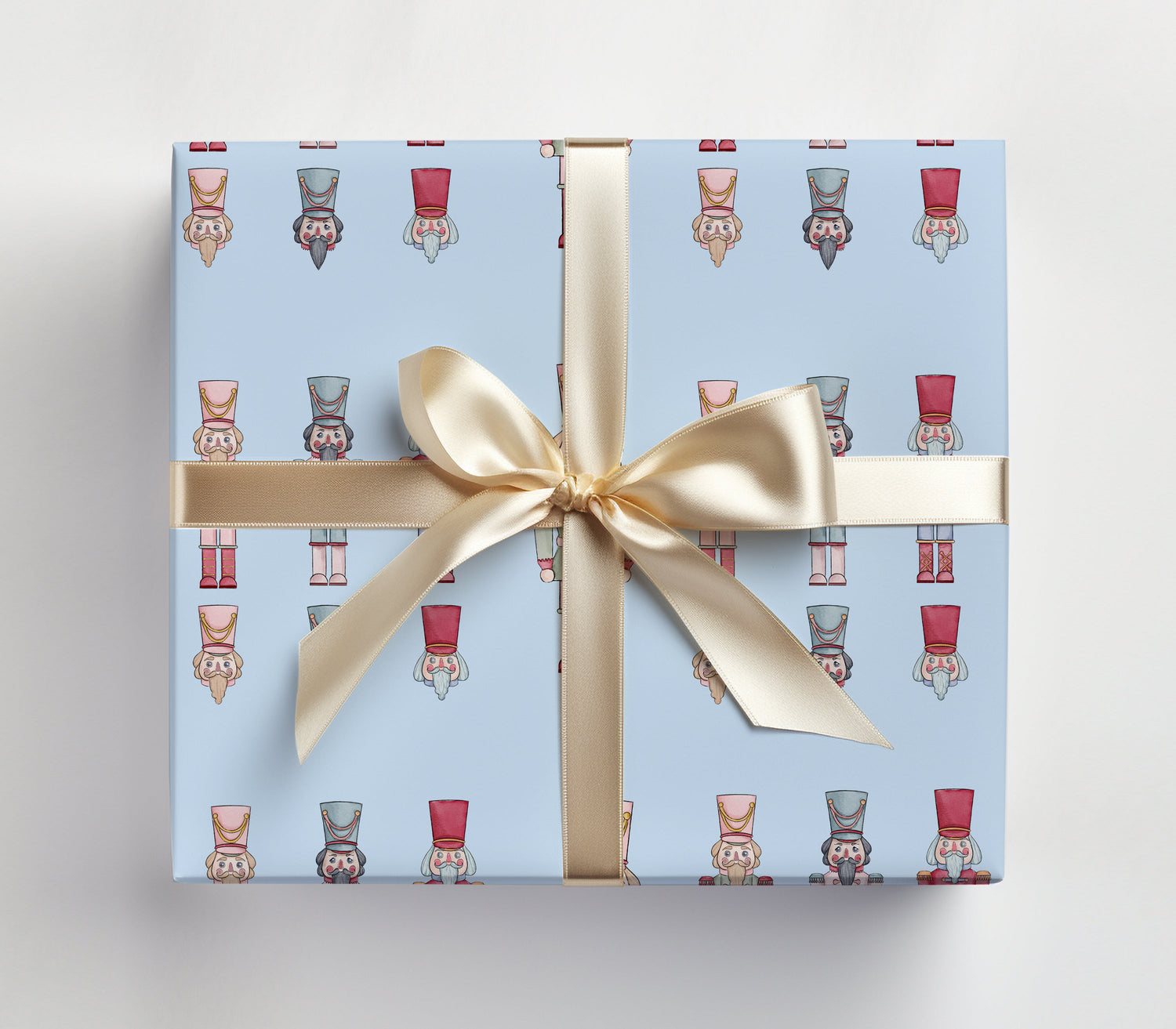 Blue Nutcracker Gift Wrap (Sold as Set w/ Gift Tags or Separately)