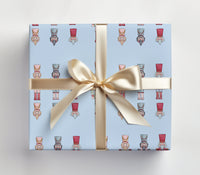 Blue Nutcracker Gift Wrap (Sold as Set w/ Gift Tags or Separately)