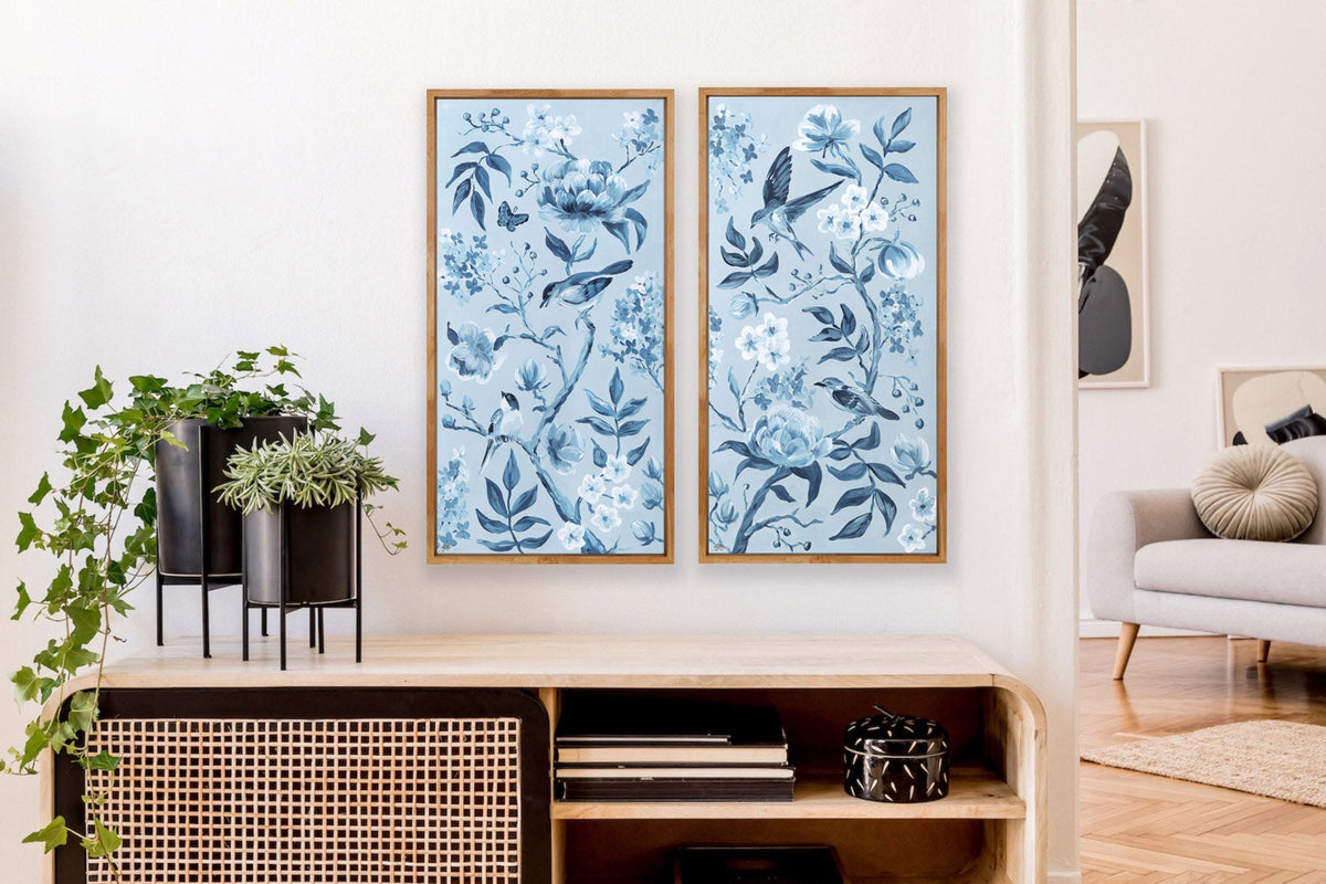 Blue Chinoiserie No. 1 – Fine Art Paper Print (Various Sizes)