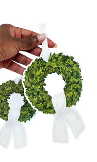 Boxwood Wreath Printed Wrapping Paper  (Sold as Set w/ Gift Tags or Separately)