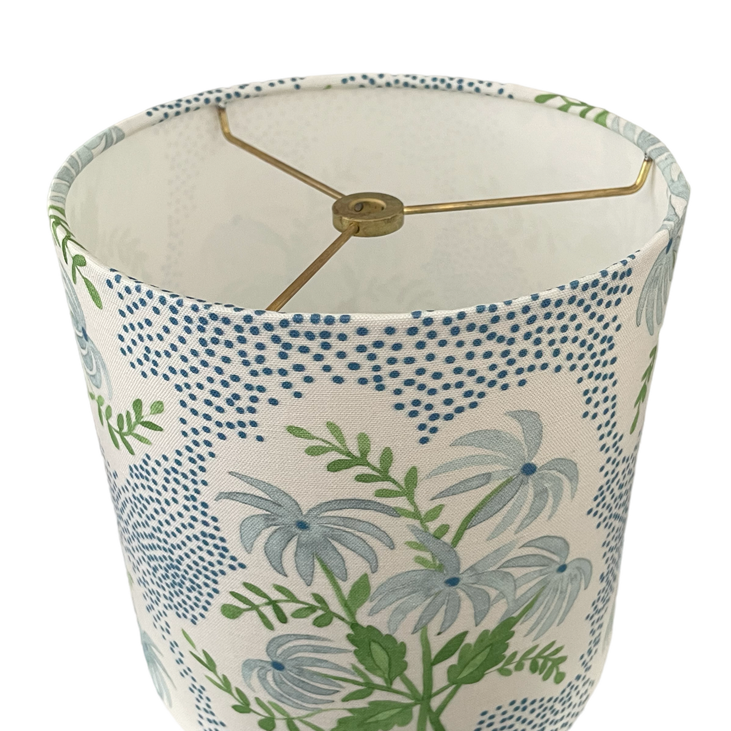 Blue Floral Lampshade in Pearl's Bouquet (Various Sizes)