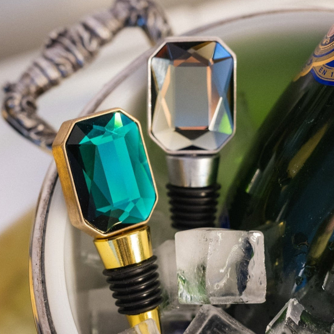 Single Gem Wine Stopper – Emerald