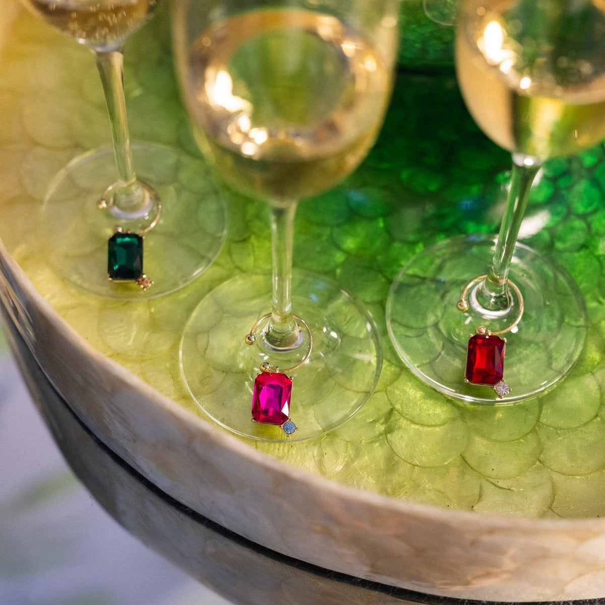Cocktail Party Set – Single Gem Picks &amp; Wine Charms